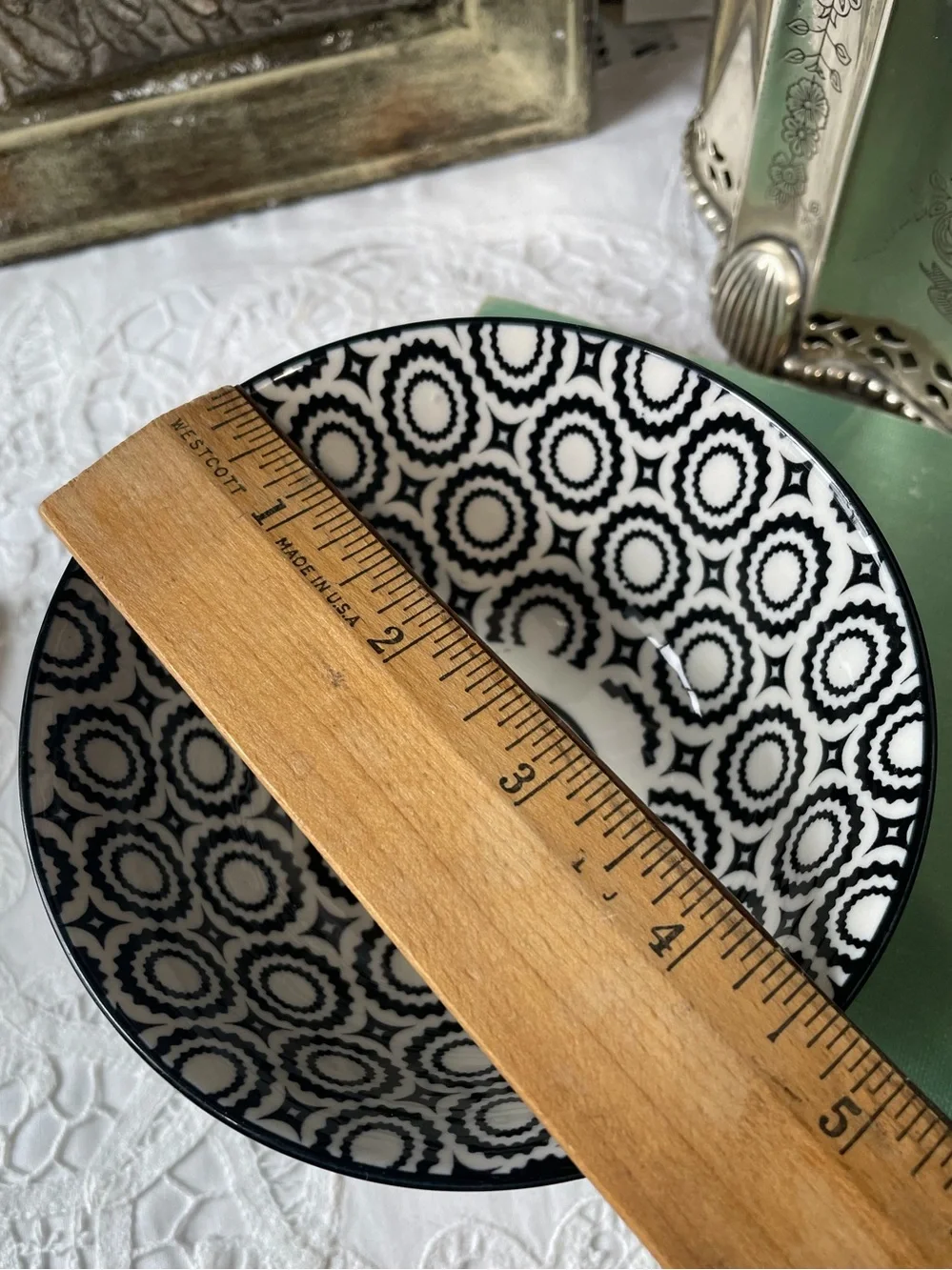 Vintage Ooh La La BIA ceramic serving bowl